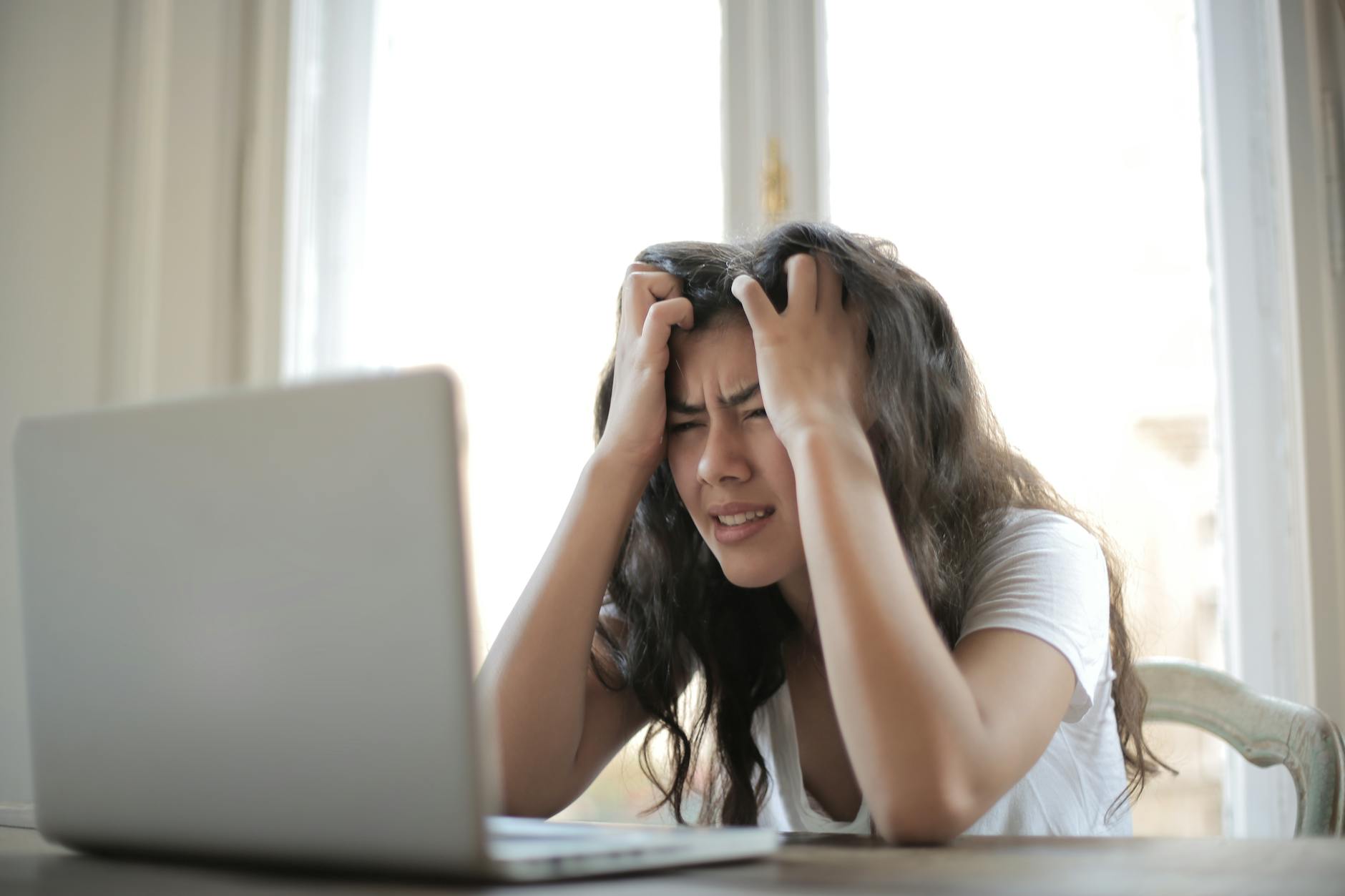 Photo by Andrea Piacquadio on <a href="https://www.pexels.com/photo/woman-in-white-shirt-showing-frustration-3807738/" rel="nofollow">Pexels.com</a>