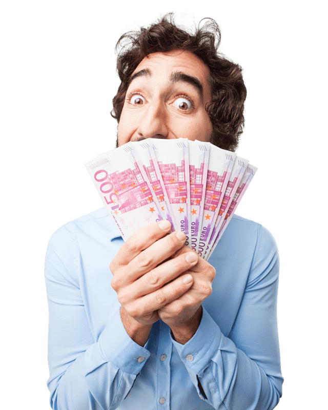 homme qui recoit de l'argent par praesto